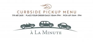 Curbside pickup menu header