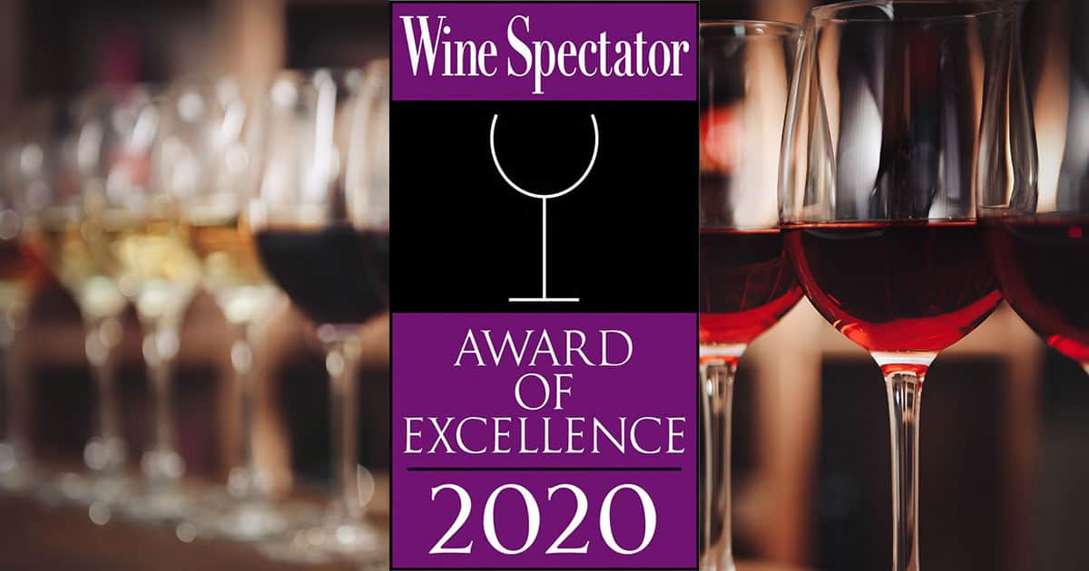 Wine Spectator 2020 Award of Excellence Flying Horse Steakhouse